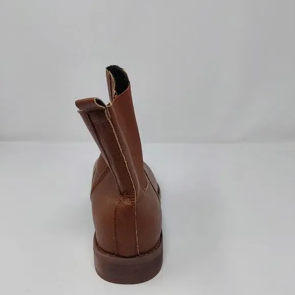 Men's Brown Chelsea Boots Ankle Zip Side Pebbled Casual Size EU 46/US 12 - Picture 12 of 14